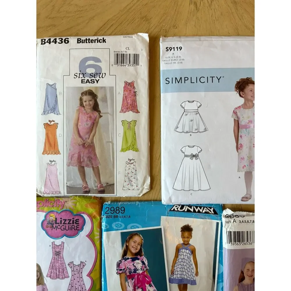 5 Girls School Dresses Sundress Lizzie McGuire Project Runway Cute Sew Patterns